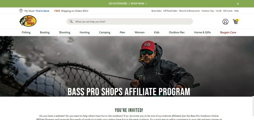 Survival Affiliate Niche - Bass Pro Affiliate Program